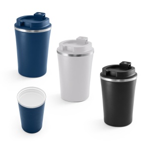 HI PHELPS CERAMIC. Stainless steel travel mug with ceramic interior finish 470 mL