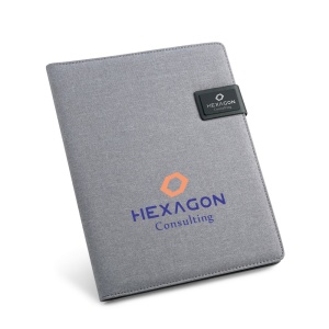 HI RIORDAN. A4 folder in imitation linen and PU with lined pages - Img 1