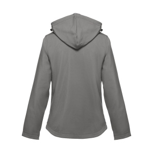 HI THC ZAGREB WOMEN. Women's softshell jacket with detachable hood and rounded back hem - Img 14