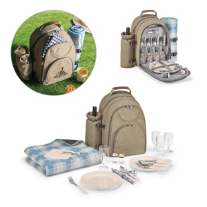 HI VILLA. Thermal picnic backpack in 600D, high-density recycled polyester