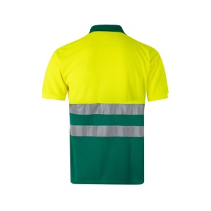 HI VL CUPID LARGE. Two-tone bird-eye polo shirt (160g/m²) with short sleeves, in polyester (100%) - Img 18