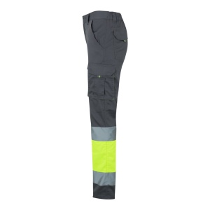 HI VL ZEUS. Pantaloni elastici cu două tonuri, cu buzunare multiple (240g/m²), din bumbac (46%), EME (38%) și poliester (16%) - Img 9