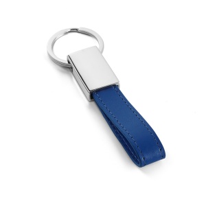 HI WATOH. Round metal and PU keyring - Img 1