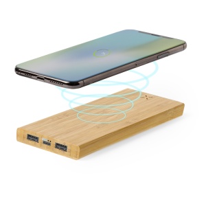 MAK Kalery - Power Bank Bamboo Wireless 5W. 6000 mAh. 2 USB Outputs. Type C Output and Input - Img 2