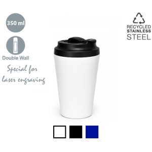 MAK Norel - Insulated Cup Recycled Stainless Steel. Rubber Finish 350 ml
