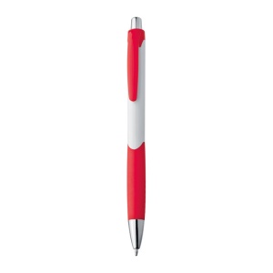 MC Plastic ball pen with rubber grip zone