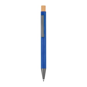 MC Recycled aluminium pen with bamboo pusher