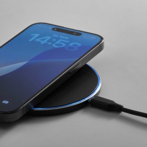 Meitner Încărcător wireless din aluminiu. 15W. Port USB-C. - Img 2