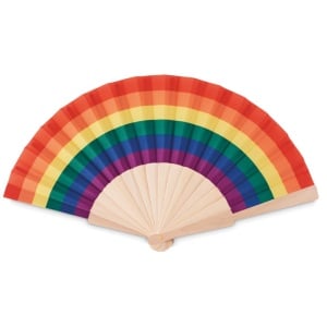 MO BOWFAN Rainbow wooden hand fan