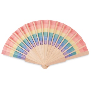 MO BOWFAN Rainbow wooden hand fan - Img 2