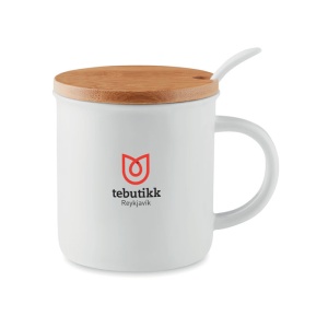 MO KENYA - Porcelain mug with spoon