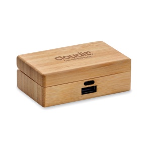 MO OREBAM - TWS earbuds in bamboo case