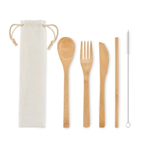 MO SETSTRAW - Bamboo cutlery with straw - Img 2
