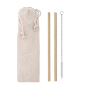 NATURAL STRAW - Pai bambus și perie în husă