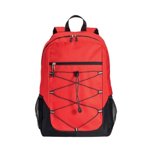 ON™ 600D polyester 4-pocket backpack (two mesh side pockets). Padded straps and back
