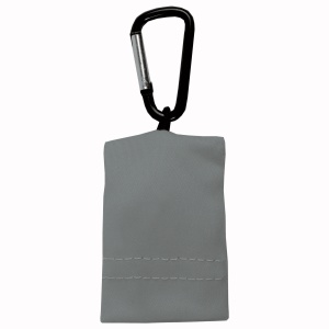 ON™ Snap hook keychain with foldable polyester microfibre screen/lens cleaning cloth