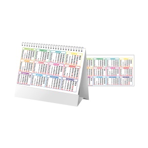 ON™ Monthly desk calendar 2025, 13 sheets on matte coated paper, 4 colors, spiral
