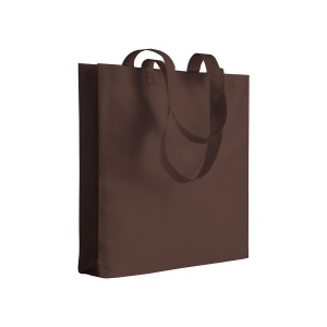 ON™ Heat-sealed 80 g/m2 non-woven fabric shopping bag with gusset and long handles