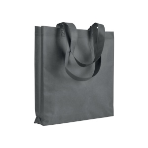 ON™ Heat-sealed 80 g/m2 non-woven fabric shopping bag with gusset and long handles