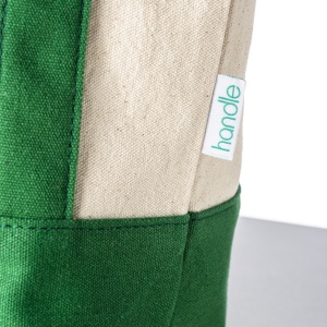 ON™ Geantă mini shopper din bumbac reciclat 340 g/m2, cu mânere și bază colorate. Certificare GRS - Img 10