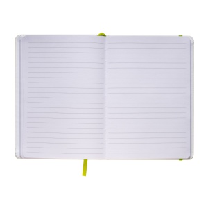 ON™ Notebook with coloured elastic, ruled sheets, satin bookmark