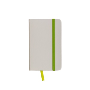 ON™ PU notebook with coloured elastic, ruled sheets (80 pages), satin bookmark