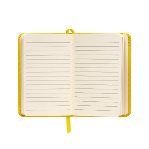 ON™ PU notebook with coloured elastic, ruled sheets (80 pages), satin bookmark