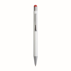 ON™ Aluminum push button ball pen with colored touch screen and laser engraved logo