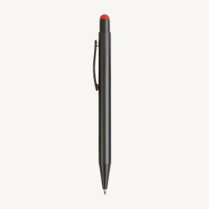 ON™ Aluminum push button ball pen with colored touch screen and laser engraved logo
