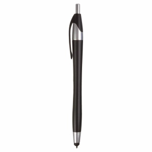 ON™ Plastic snap pen with touchscreen rubber tip
