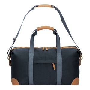 ON™ Recycled canvas duffle bag. Adjustable and removable shoulder strap with metal buckles