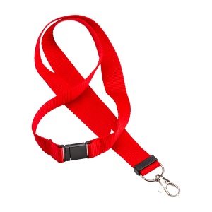 ON™ Recycled polyester R-PET lanyard with carabiner and safety hook