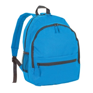 ON™ 600D polyester 6-pocket backpack (two mesh side pockets). Front pocket with velcro