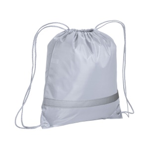 ON™ 210T polyester backpack with reflective strip, drawstring closure and reinforced corners