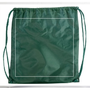 ON™ 210T polyester backpack with drawstring closure and reinforced corners
