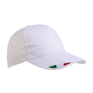 ON™ 5 panels cotton baseball cap with tricolour italian flag embroidery