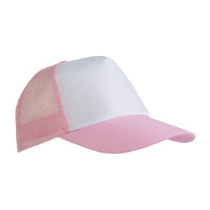 ON™ Polyester 5-panel cap with mesh crown and adjustable velcro strap