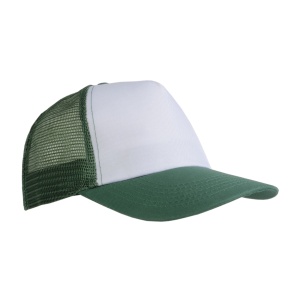 ON™ Polyester 5-panel cap with mesh crown and adjustable velcro strap