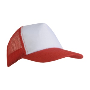 ON™ Polyester 5-panel cap with mesh crown and adjustable velcro strap