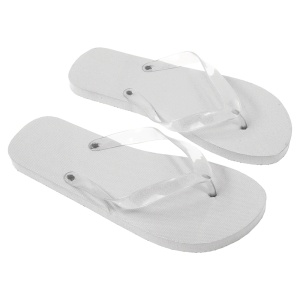 ON™ UNISEX flip-flops with PE (120 g) sole and transparent PVC straps. One size (40-44)