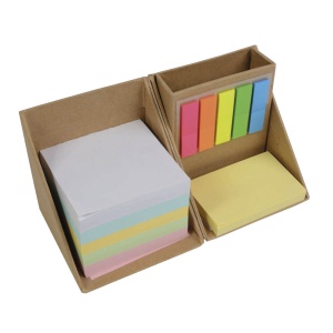 ON™ Sticky note holder and cubic cardboard penholder