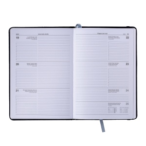 ON™ Weekly diary 2025 with PU cover with elastic band