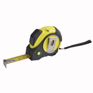 ON ABS 3-metre quick-release tape measure with lock button, rubber grip and belt clip - Img 4
