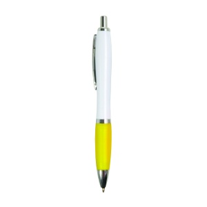 ON ABS plastic snap pen with white barrel, Italian flag-coloured grip and metal clip - Img 18