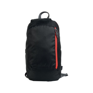 ON Black 600D polyester backpack with 2 pockets and coloured zips. Padded straps and back - Img 13