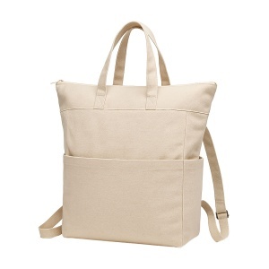 ON Cotton backpack 340 g/m2. Short handles and two side bottle pockets