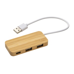 ON Hub USB cu 2 porturi USB de tip A și un port de tip C, cablu integrat