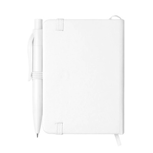 ON Notebook set with hard PU cover and mini pen. Elastic closure satin bookmark and box - Img 5