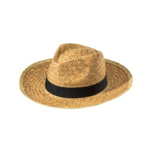 ON Pălărie de paie cu bandă elastică de 3 cm, aplicabilă și persONalizabilă