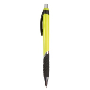 ON Plastic snap pen with coloured barrel, rubberised grip and chromed details - Img 16